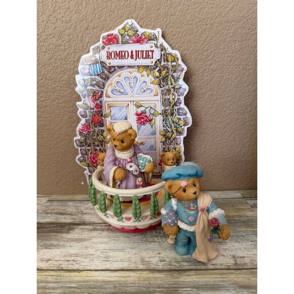 Cherished Teddies Romeo & Juliet Collector Set 1996 Pre-owned in Box w/FLAW - Picture 3 of 16